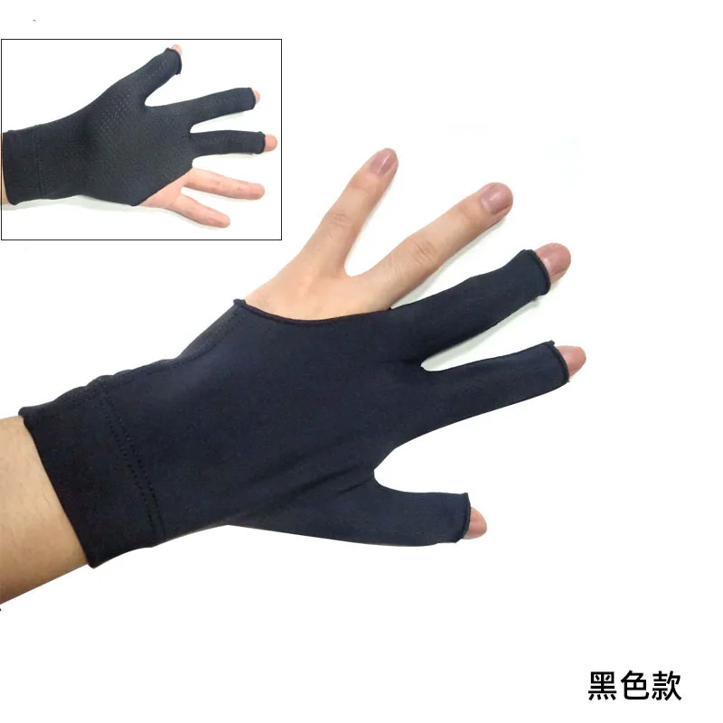 

Spandex Snooker Billiard Cue Glove Pool Left Hand Open Three Finger Accessory for Unisex Women and Men 4 Colors 2Pcs