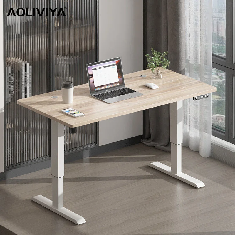 AOLIVIYA 컴퓨터 책상, 책상 리프트 가능, 가정 학생 책상, 간단한 리프트 테이블, 간단한 공부 책상