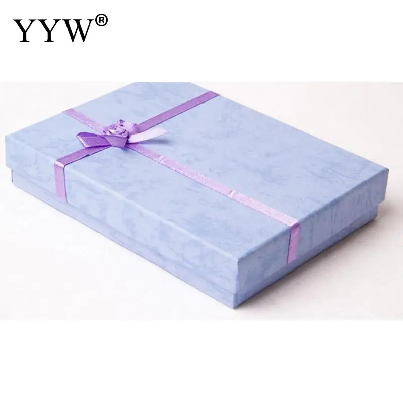 12PCs/Lot Jewelry Box Display Storage Holder Rings Earrings Bracelets Necklaces Gift Boxes Cardboard Bowknot Case Boxes Package