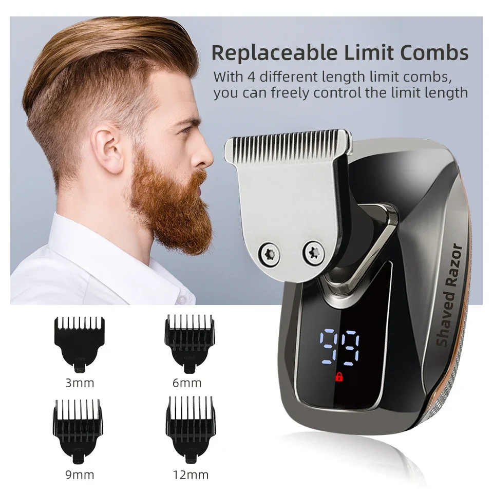 NEW Shaver For Men 7D Independently 7 Cutter Floating Head Waterproof Electric Razor Multifunction USB Charge Trimmer Men 4