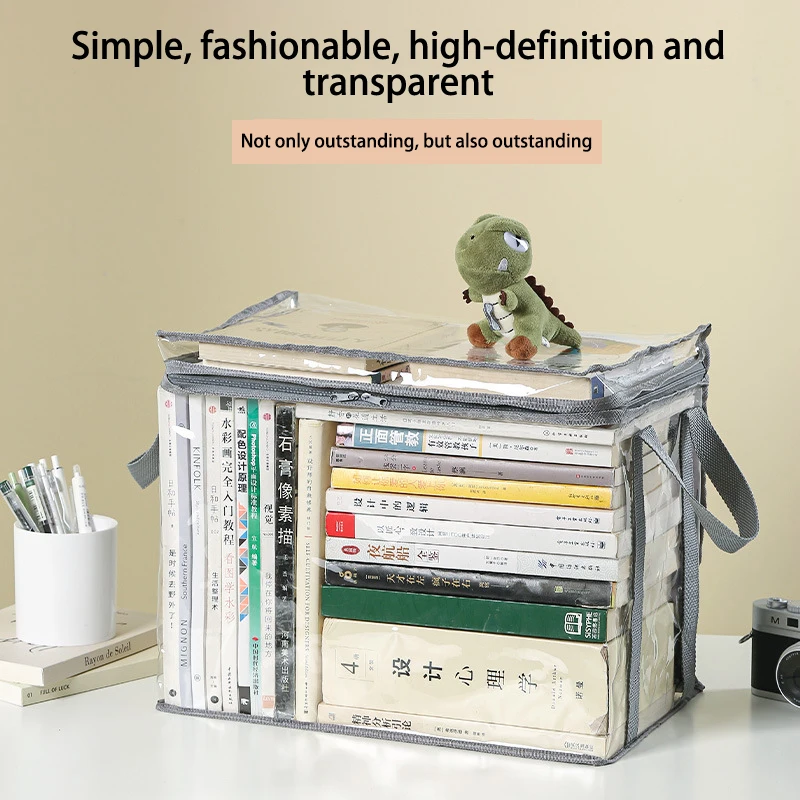 

Вместительный прозрачный органайзер для книг, коллекционный контейнер, составной металлический органайзер на молнии с пыленепроницаемой ручкой