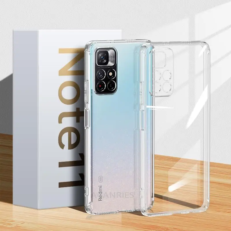 thumbnail image 1 of Funda transparente enchapada de lujo para Xiaomi Redmi Note 10 11 Pro Plus 5g 9 8 Note11 11pro 4g funda de silicona en Note11 S 10s 11 s, 1 of 5