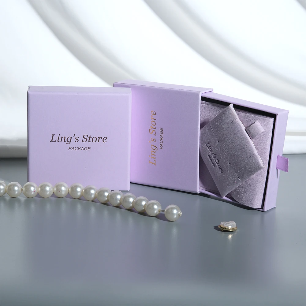 50 Stück Schmuck-Papierschachteln Hochzeitsgeschenke Ölverpackungsbox Karton 2,5 cm Dicke Personalisierter Logodruck möglich – Detail 6