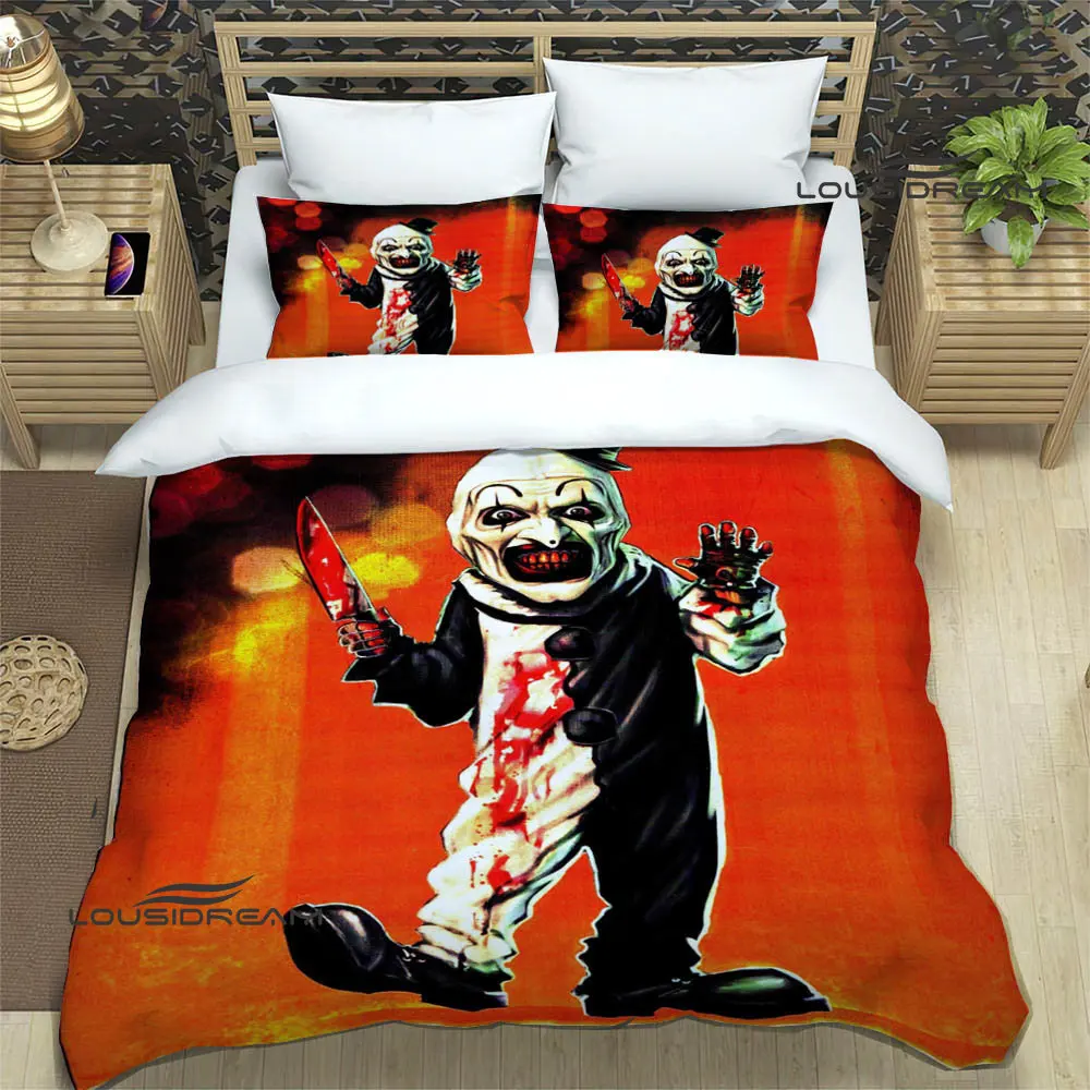 Terrifier horror printed Bedding Sets exquisite bed supplies set duvet cover bed comforter set bedding set luxury birthday gift 4