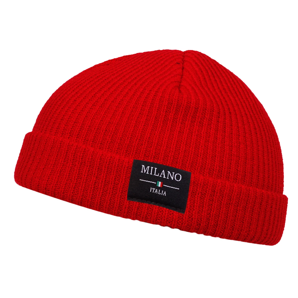 Unisex MILANO ITALIA Näh-Label-Mützen, Herbst- und Wintermützen, warme Strickmütze, Hip-Hop-Mützen für Jungen und Mädchen – Detail 5