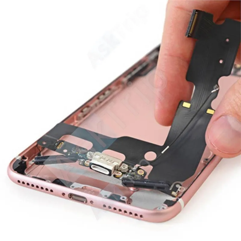 Aiinant 하단 충전 USB 날짜 도크 커넥터 마이크 충전기 플렉스 케이블, 아이폰 7 8 플러스 Xs 맥스 X XR 휴대폰 부품