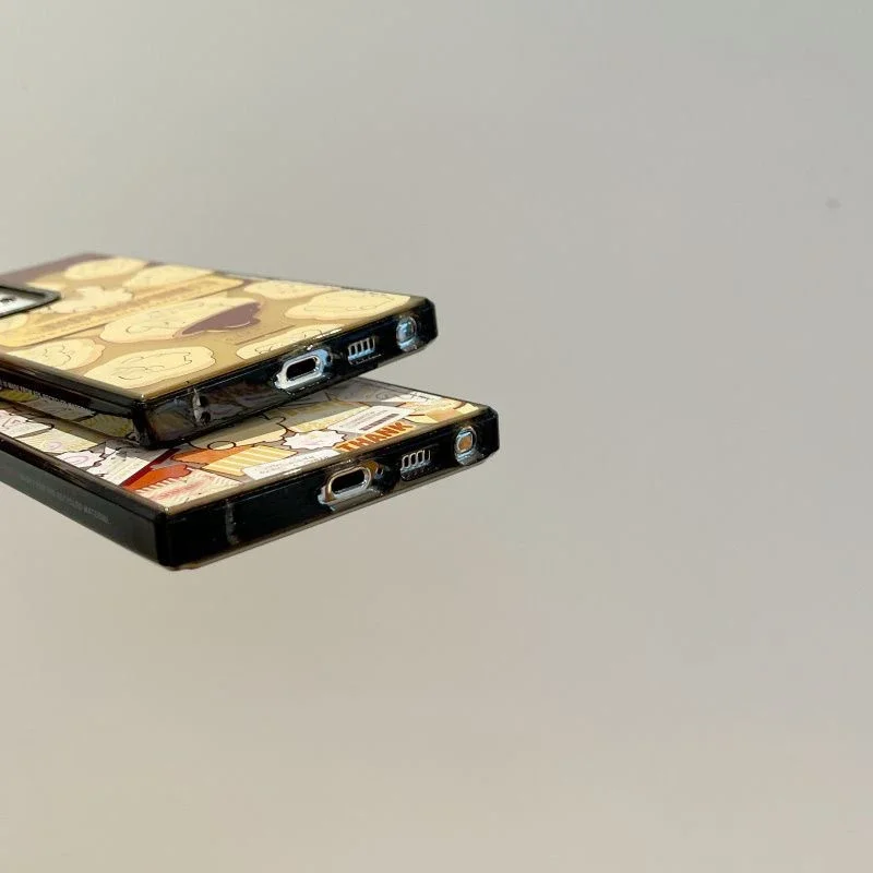 Dessert Dog MagSafe Acrylic Black Border Case for Samsung Galaxy S22 Ultra S23 Ultra S24 Ultra Cover Protective Shell