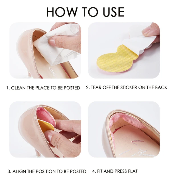 Solette da donna per scarpe cuscino per tacco alto regola le dimensioni cuscinetti per tacchi adesivi impugnature per fodera adesivo protettivo sollievo dal dolore inserto per la cura dei piedi 2