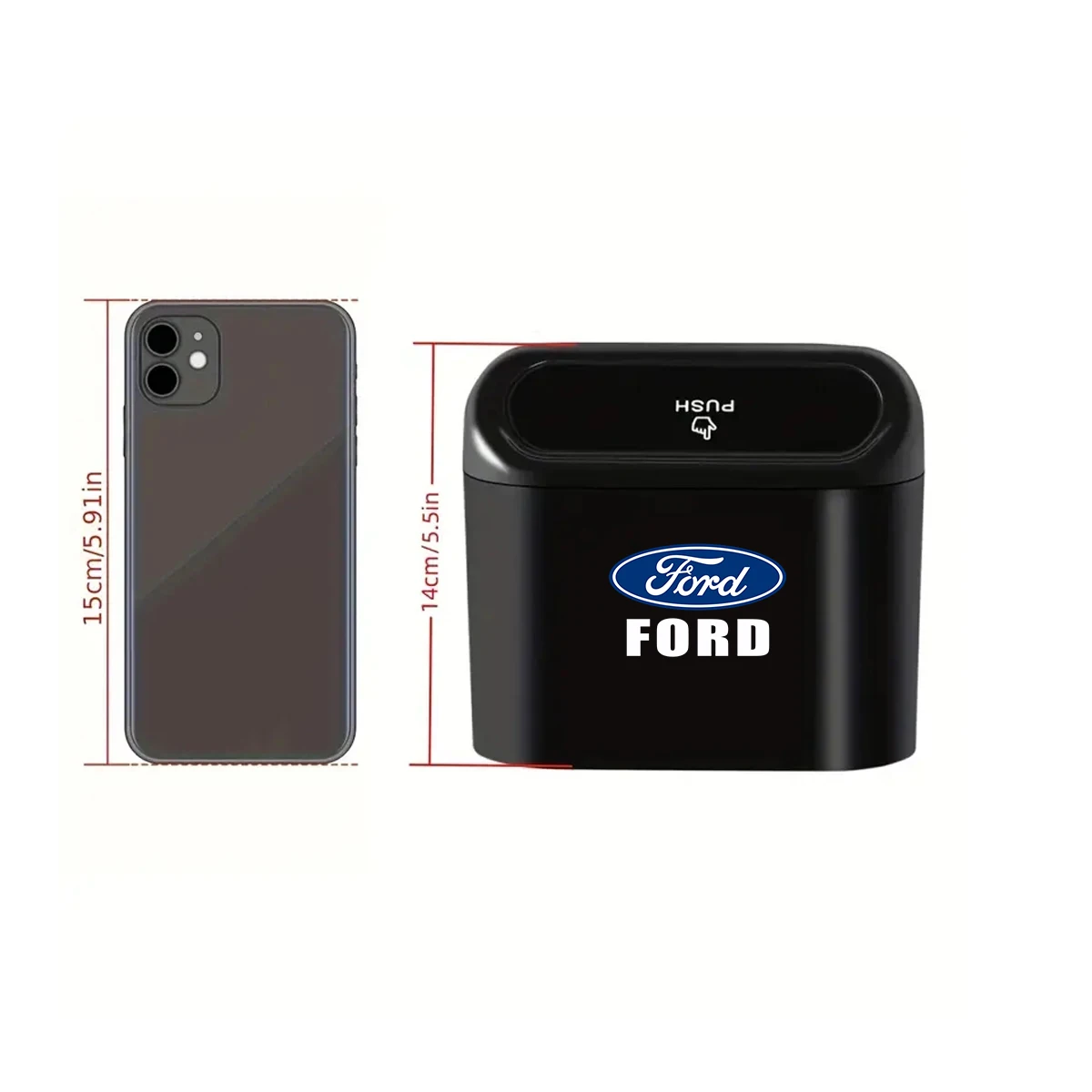 Portable Car Storage Box Car Trash Can Garbage Box Trash Bin For Ford Focus Mondeo Kuga Fiesta MK7 Escort Explorer Edge 2 4 MK2