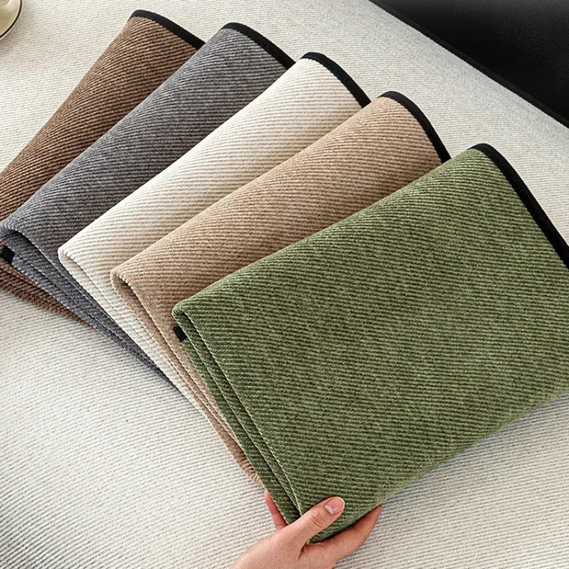 Minimalist Twill Solid Chenille Sofa Cover for All Seasons Living Room Non-slip Sofa Seat Cover Couch Slipcover, Sofa Towel 2