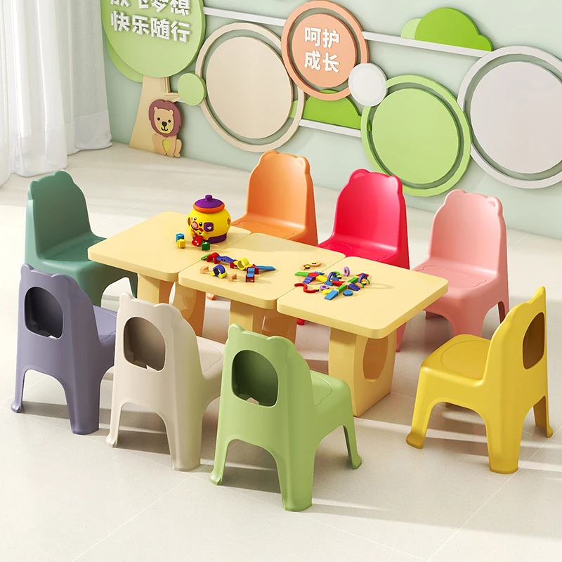 Stepladder Plastic chair for kids Anti slip desk chair for girls Children Home Portable kids chairs Space saving furniture