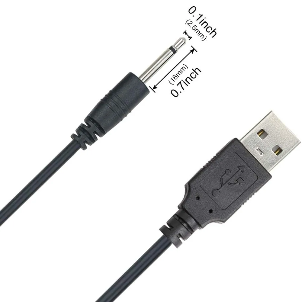USB Adapter Cord 2.5mm AUDIO Replacement DC Charging Cable USB Fast Charging Cable
