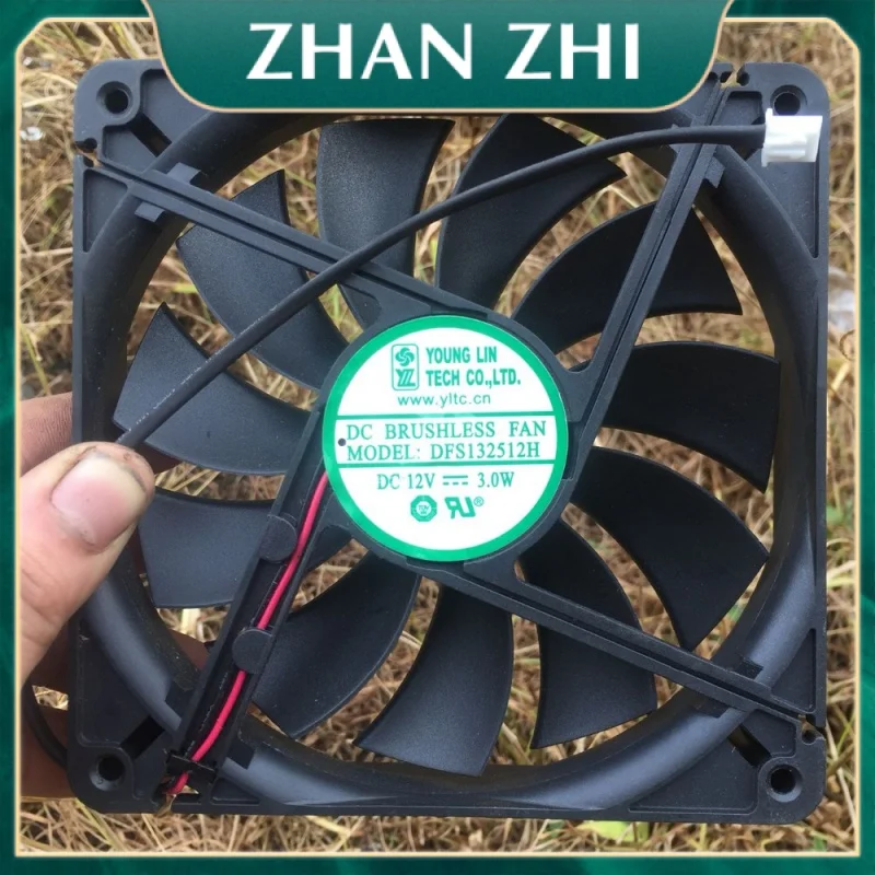 

CPU Cooler Fan For Young Lin DFS132512H Silent Chassis Cooling DC 12V 3W 0.25A 2200RPM 13525 13.5cm 135*135*25mm Radiator