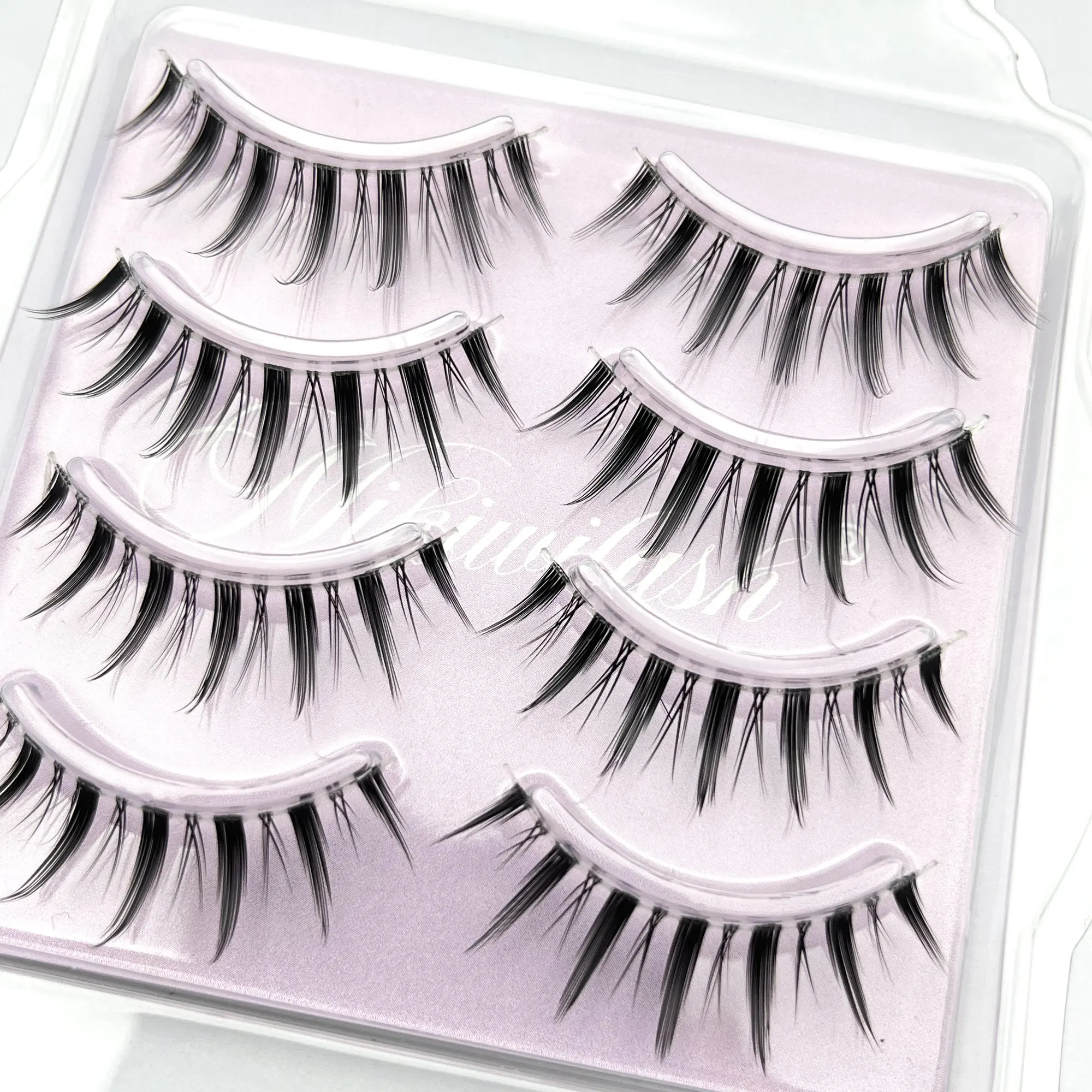 kmilro Manga Lashes Clear Band False Eyelashes 7 Pairs Anime