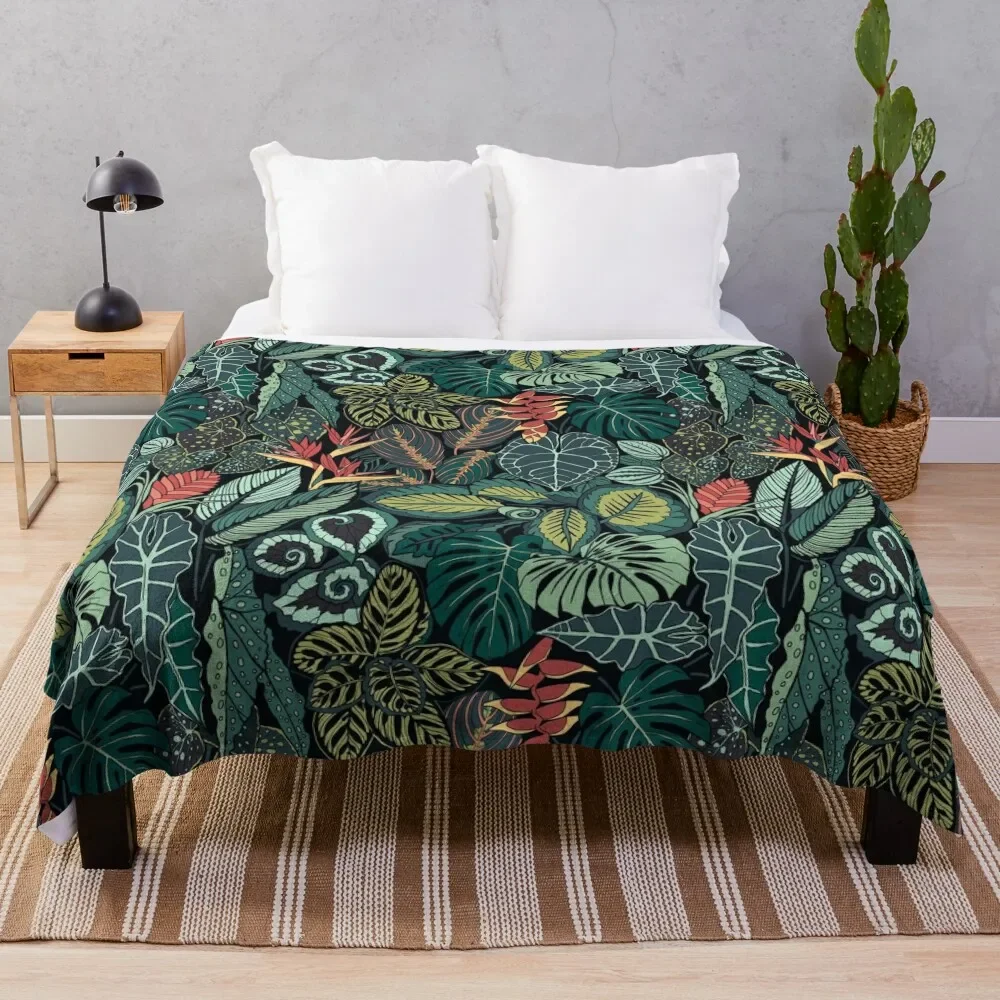 

Rainforest Leaves Throw Blanket Blankets Sofas Of Decoration Sofa For Baby Blankets