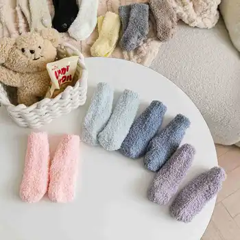 Winter Thick Newborn Socks Coral Fleece Warm Kids Leg Warmers Girls Boys Toddler Soft Baby Autumn Anti-slip Children Plus Stuff 3