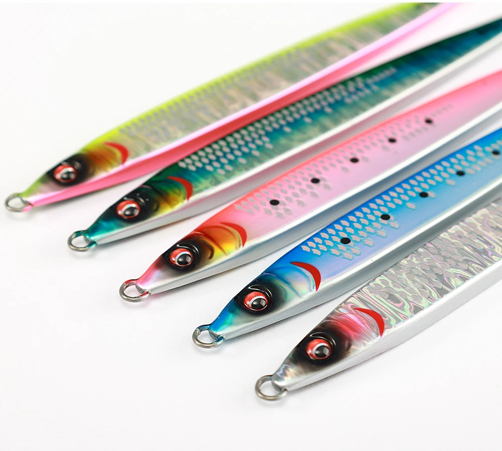 JIGGING PRO Sardine Slider Jigging Köder UV Shore Long Cast Metall Jig 40g 60g 80g 100g Salzwasser angeln Köder Künstliche Köder – Detail 11