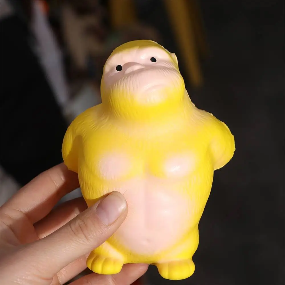 Orangutan Squeeze Vent Gorilla Slow Rebound Yellow Squeezing Monkey Toys Elastic Stretch Soft Glue Gorilla Toys Children Toys