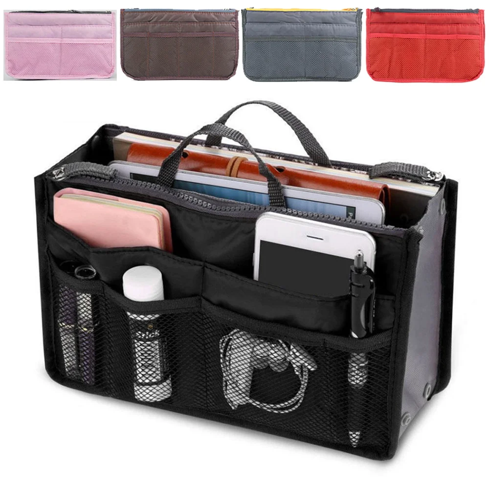 Multipurpose Large Capacity Organizer Insert for Handbags and Travel Use