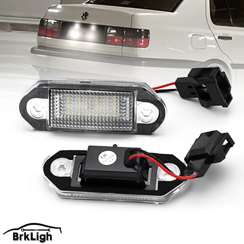 

1 Pair LED Car License Number Plate Light Lamp Bulb Illumination Licence Plate Assembly For VW Golf MK3 For Skoda Octavia I