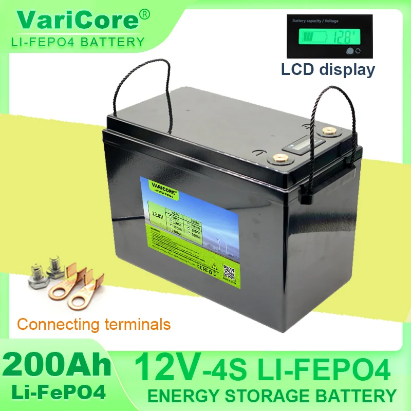 

Аккумулятор LiFePO4 12,8 В/12 В, Ач, USB 3.0, выход Type-C для инвертора, RV, кемпинга, транспортного средства, гольф-мобиля, внедорожника, без пошлин