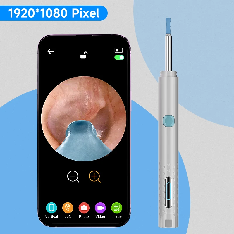 WiFi Visual Otoscope Camera HD1080P for iOS Android Ear Picker Waterproof Dig Ear Wireless Endoscope for Ear Clean 4.2mm 4.9mm 3
