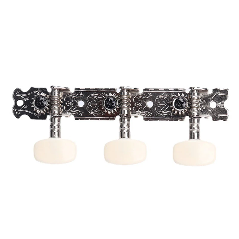 Guitar String Tuning Pegs Machine Heads 1Pair 3R3L White Button Tuners Accessories