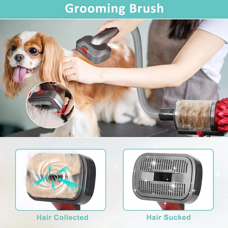 

Dog Grooming Brush Attachment Kit For Dyson V7, V8, V10, V11, V12, V15 Pet Hair Management;