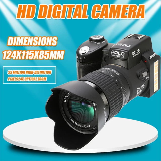  Cámara digital HD con zoom óptico 24X D7100, 33