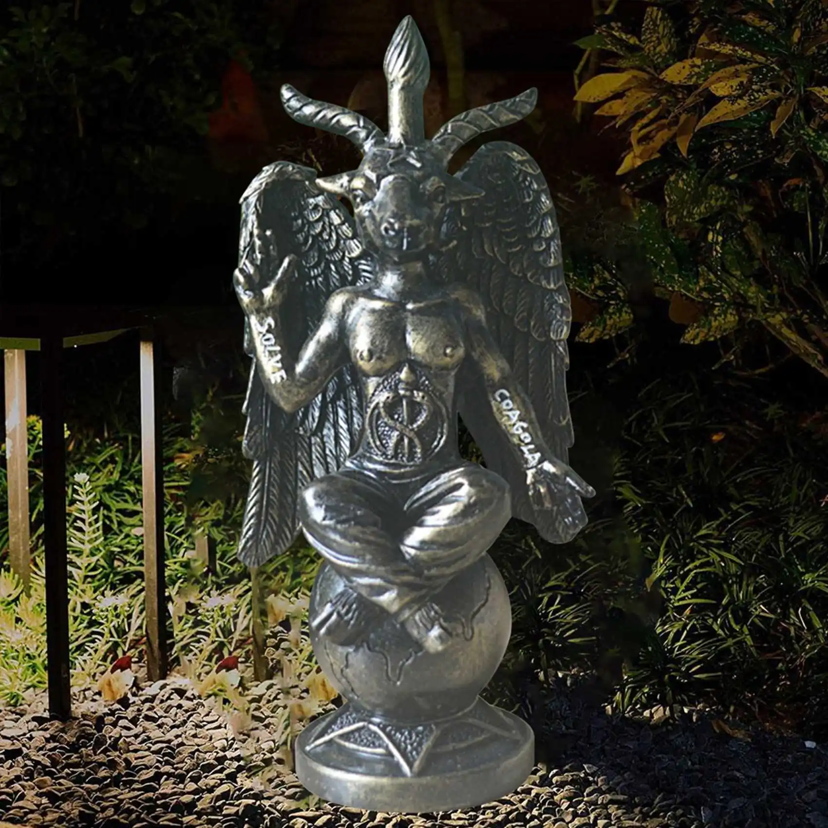 

Скульптура Зен-медитация, волшебное крыло, статуя козы, статуя из каучука, религиозные украшения, украшение для дома