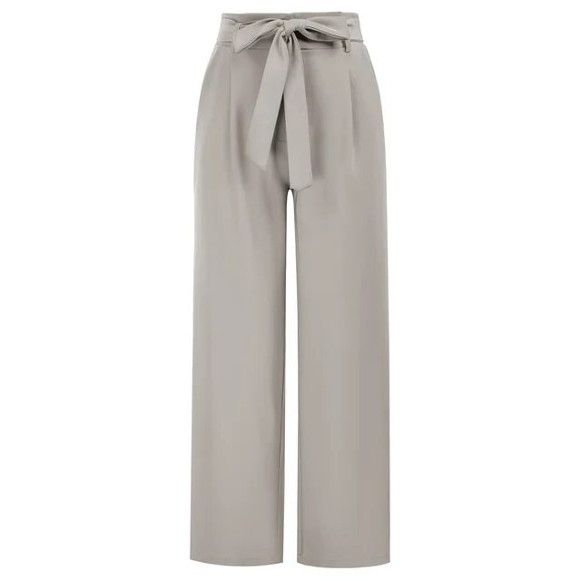 Pantaloni Donna GRACE KARIN A Vita Alta Con Spacchi E Nodo - Gamba Larga E Comoda