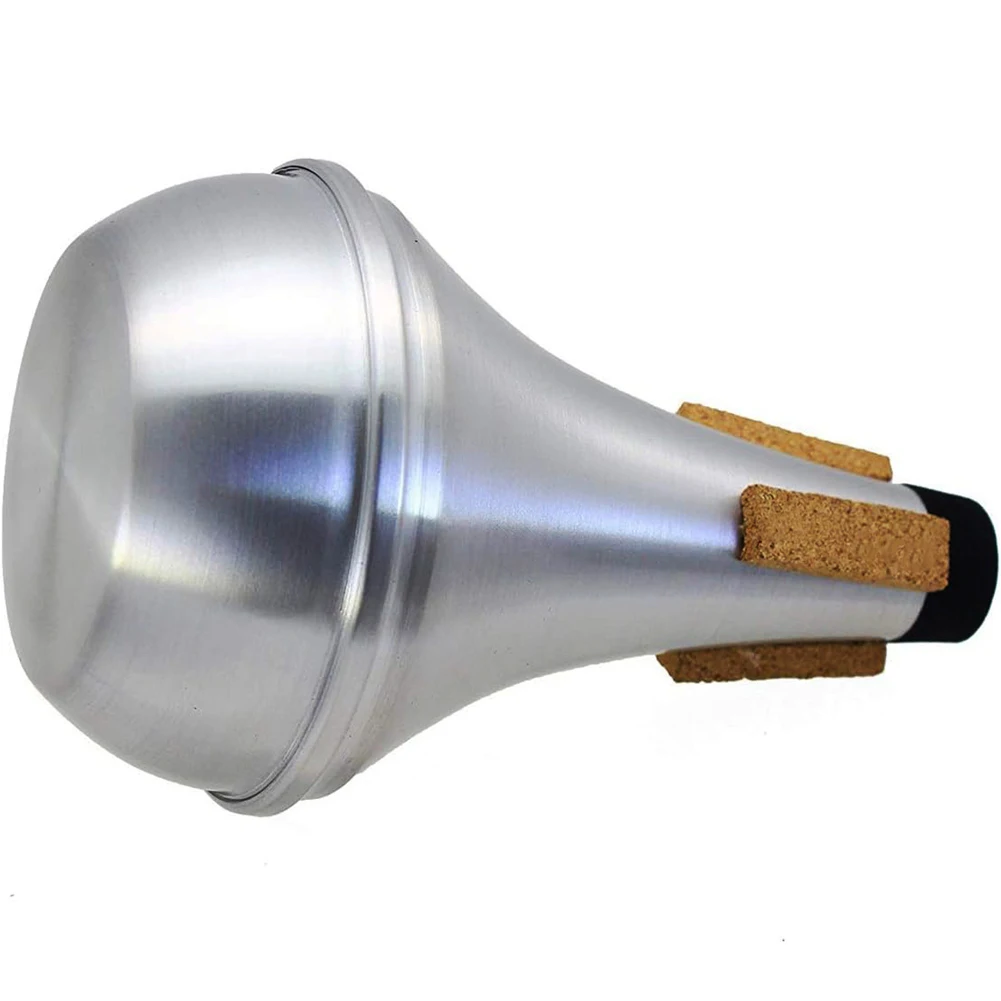 Trumpet Straight Mute with Cork Aluminum Bottom Trumpet Mute Straight Practice for Stage Performance and Practice Purpose