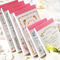 Journamm 30pcs/pack Floral Lace Memo Pad Kraft Paper Frame Materials Collage Stationery DIY Scrapbooking Creative Notes Paper 2