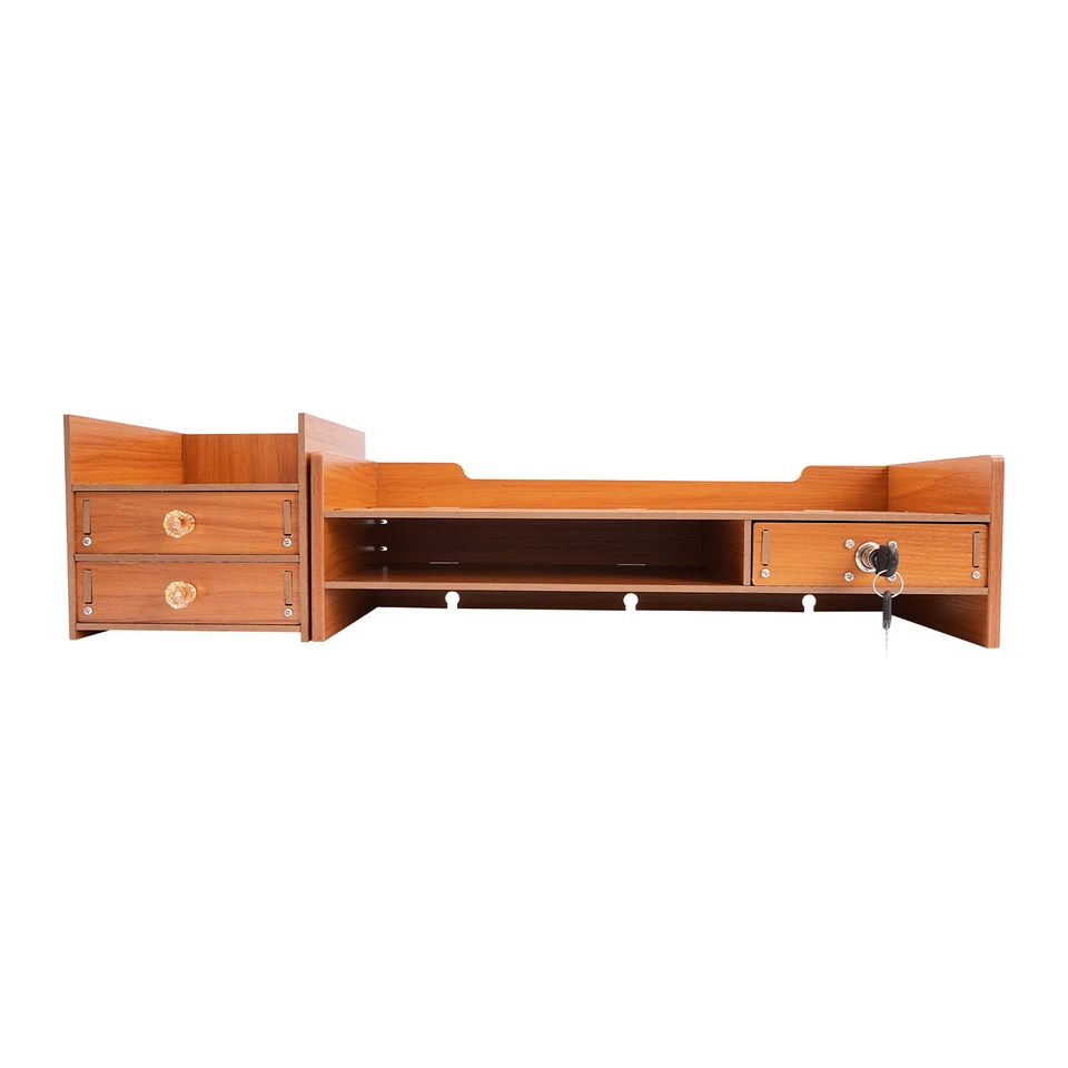 Ergonomic Computer Monitor Stand with Storage Drawers