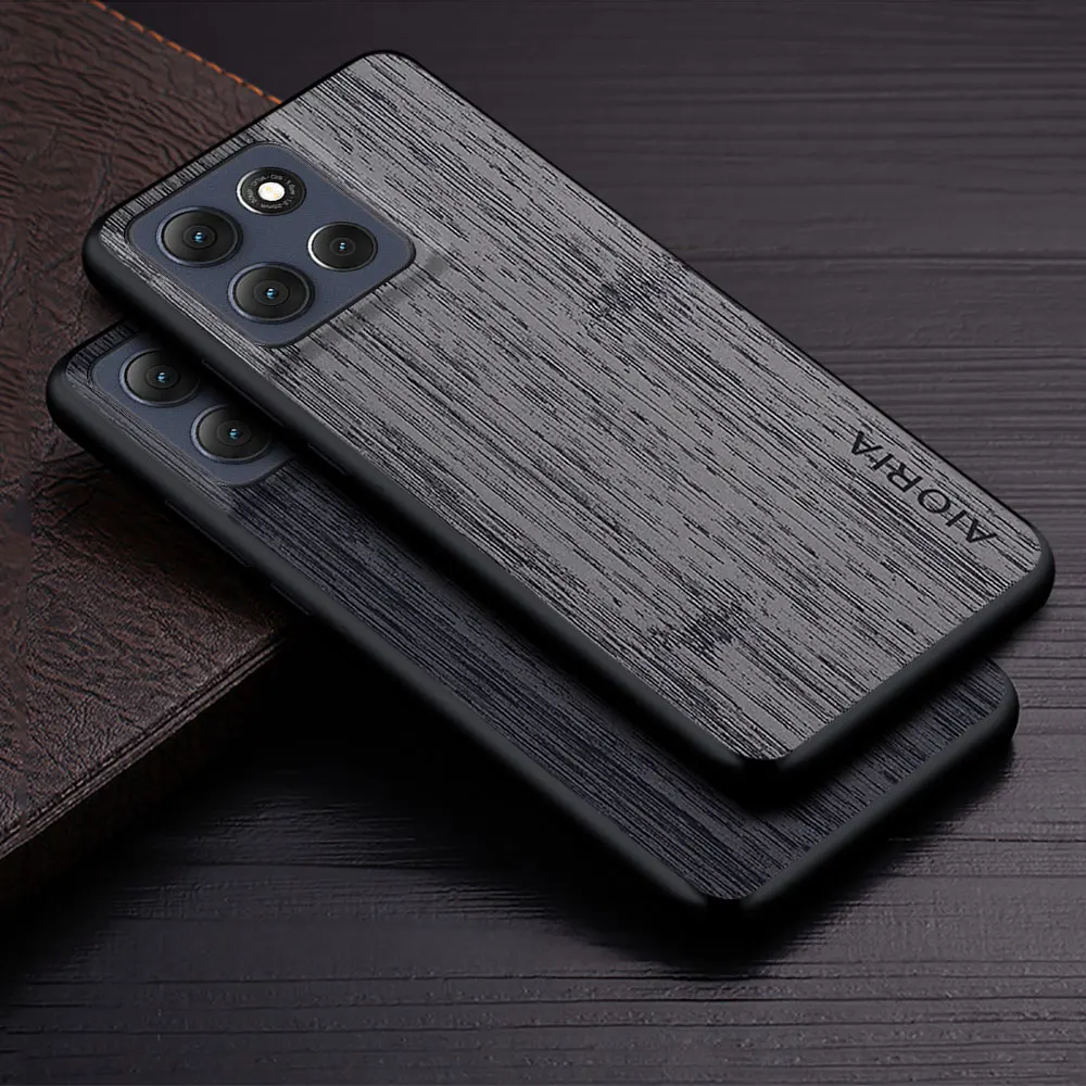 Luxury Bamboo Wood Pattern Leather Phone Case Cover - Premium Design for Motorola Moto G Series