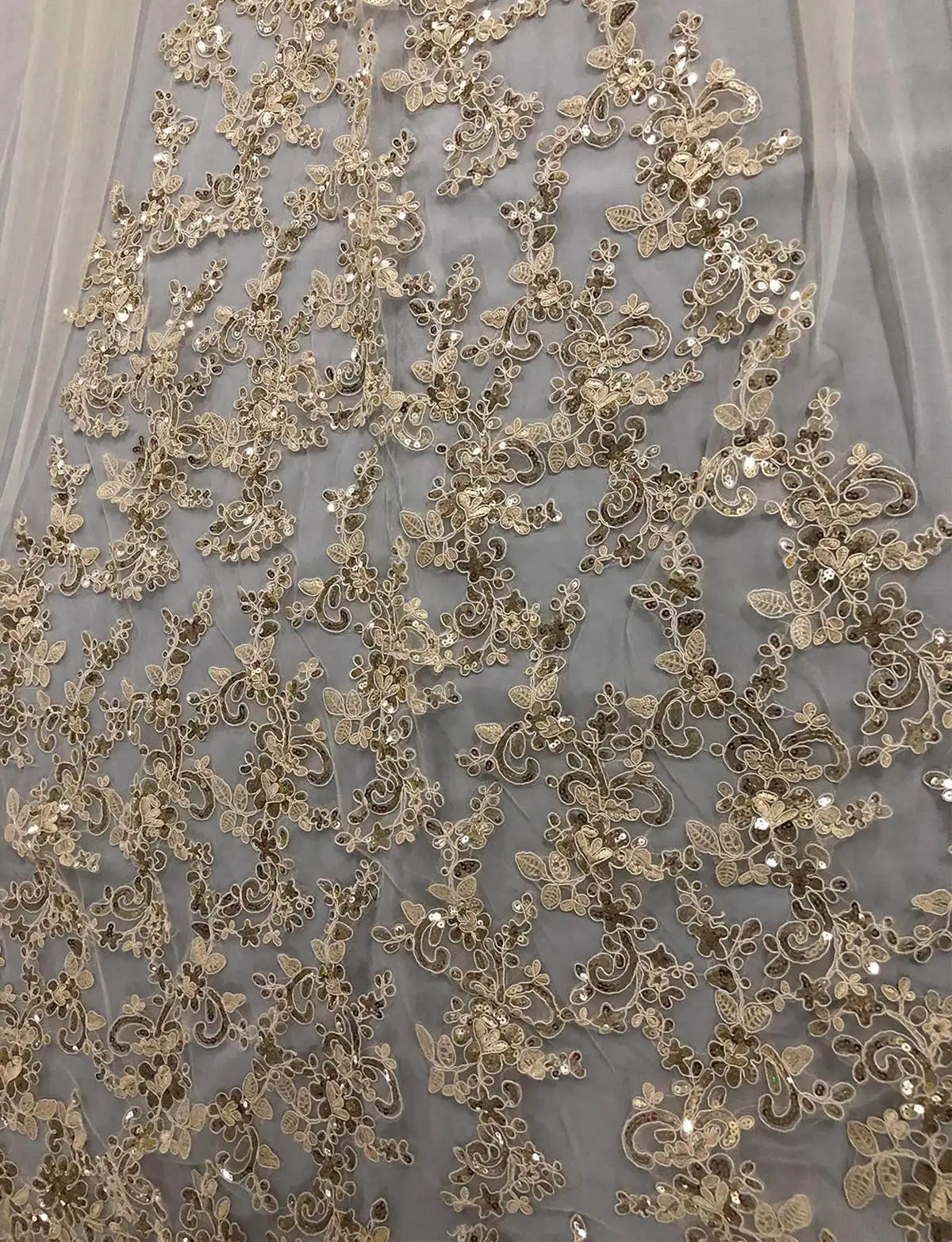 Bridal Veil Glitter Wedding Veil Sequin Appliques Cathedral Length One Layer Bridal Veils Applique Edge For Bride Velo De Cabeza Custom Made