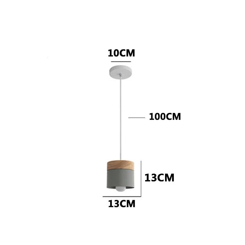 Pendant Lights Wood Iron E27 for Living Room Bedroom
