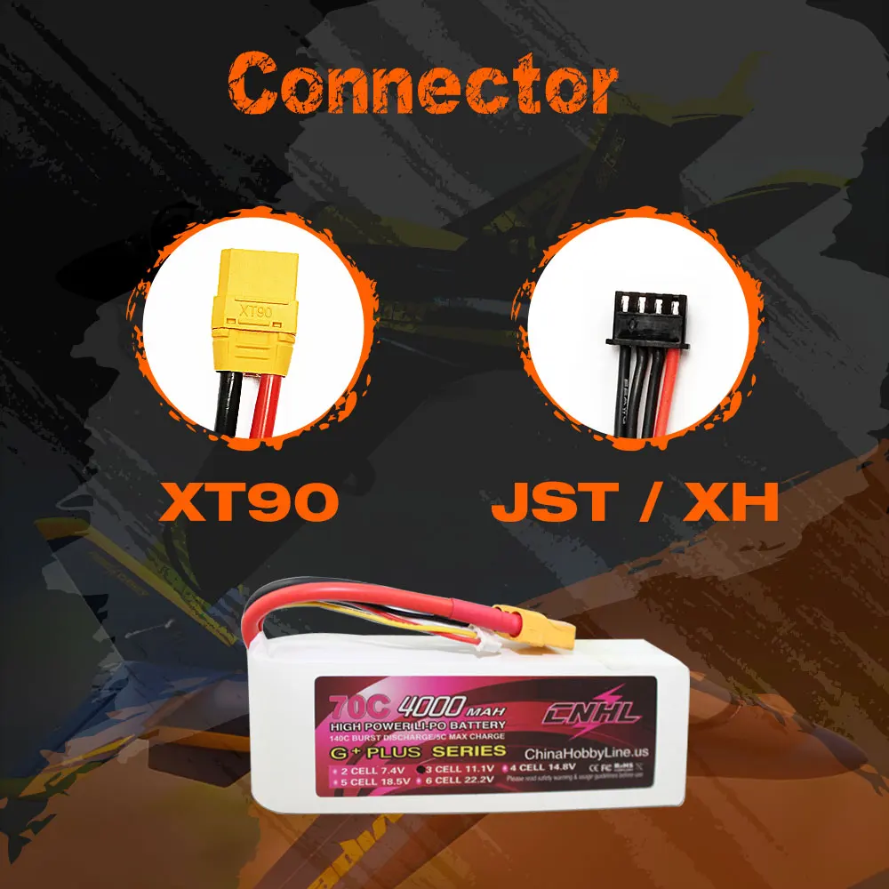 CNHL 11.1V 3S Lipo Battery 4000mAh 70C With XT90 Plug For RC Car Rock Crawlers Airplane Vehicle Tank Truck Catamaran Boat 5