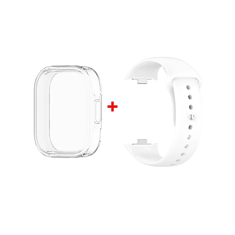 Durable Soft TPU Silicone Strap and Protective Case with Screen Protector