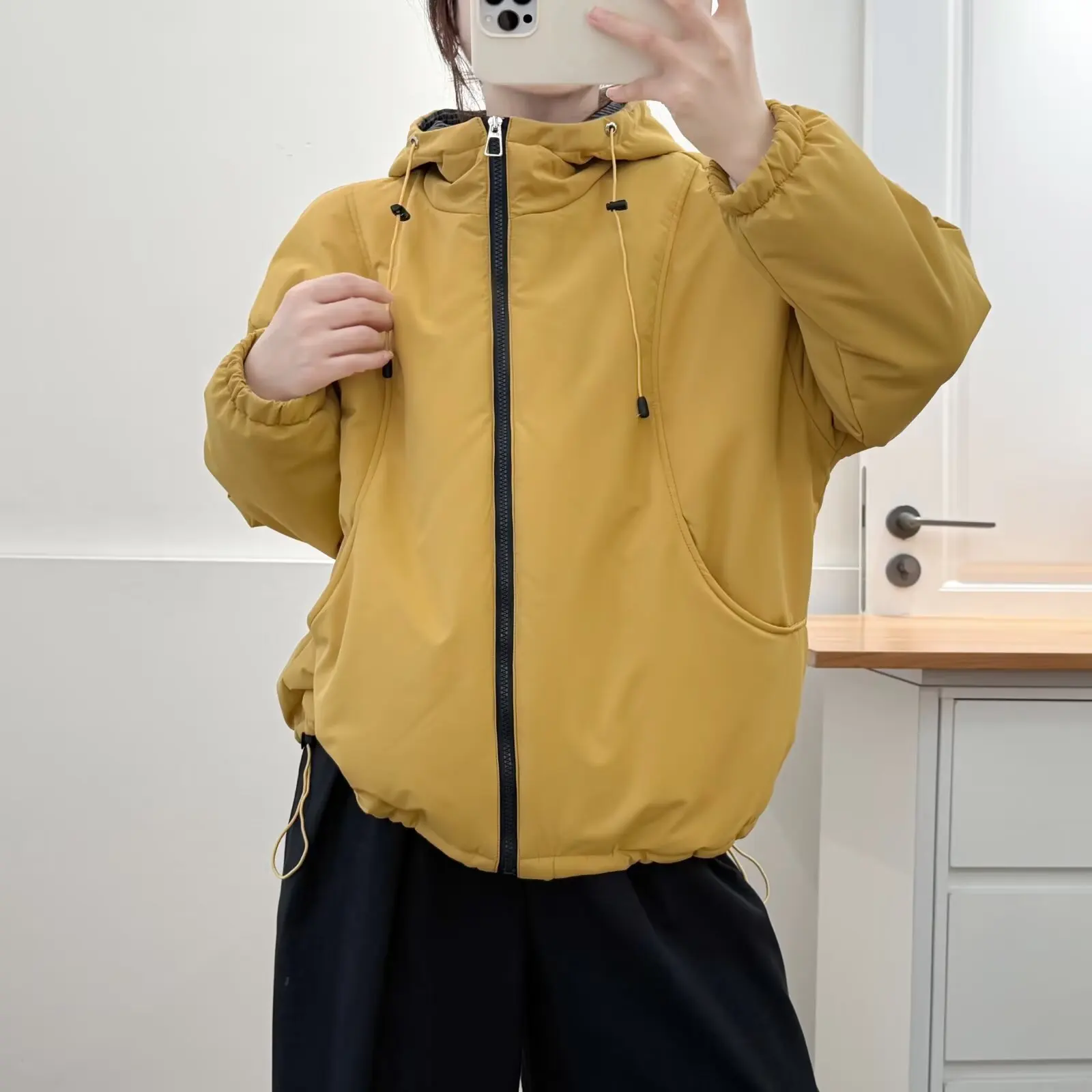 XXXXL Fashion Plus Size Women's Parkas New Winter Casual Youthful Hooded Padded Jacket Versatile And Warm Zipper Coat 320