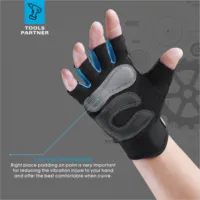 Fingerless Mechanic Gloves, Shock-Grip, Anti-Collision