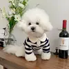 Dog Clothes Schnauzer Teddy York Shire Polo Shirt Summer Dress Striped Pet T-Shirt Dog Costume Soft Pullover Suit for Dog Puppy 5