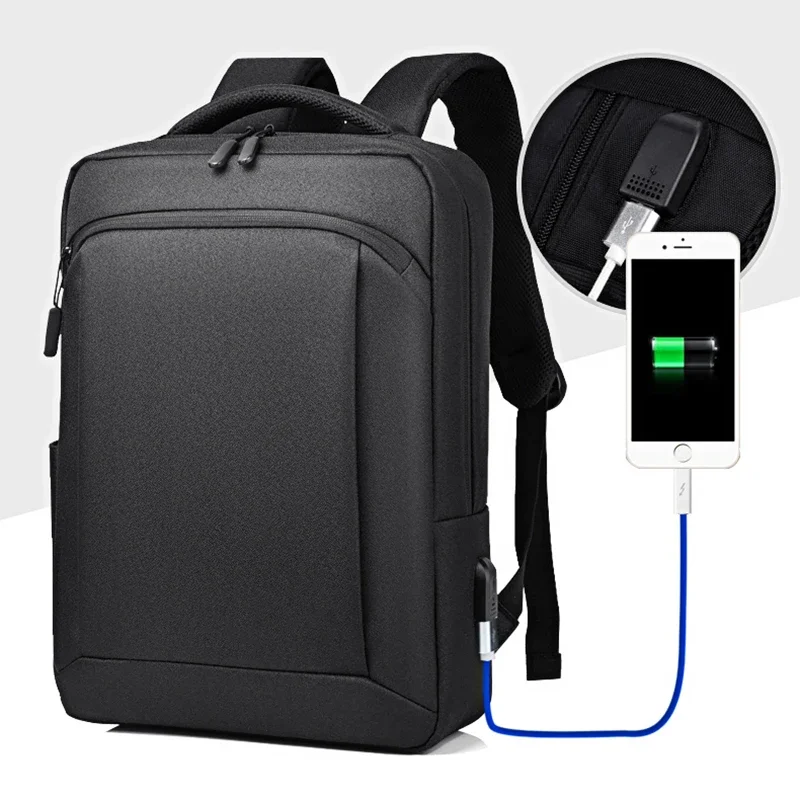 New Anti Theft Oxford Backpacks High Quality Men 14 Inch Laptop Backpack for School Travel Business Male Casual USB Charging Bag 2