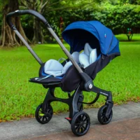 Nouvelle poussette multifonctionnelle 4 en 1 pliable avec siège auto, landau bébé, poussette portable 3 en 1, stock UE 5