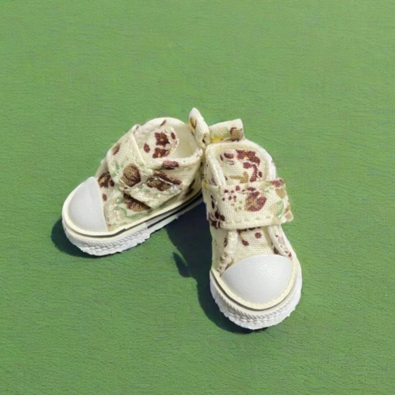 Tilda 3.6cm Blyth Doll Shoes Floral Canvas Blyth Shoes for Blythe OB24 BJD 1/8 Shoes for KPOP Accessorries Ball Joint Dolls Doll Shoes Doll Accessories