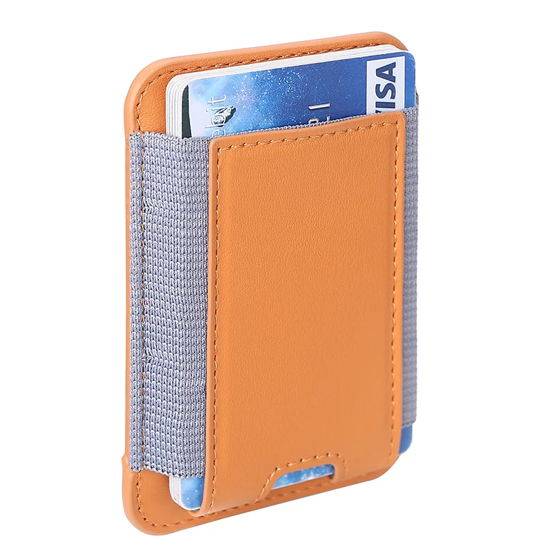Magsafe Elastic Leather Wallet Card Holder with Card Slots