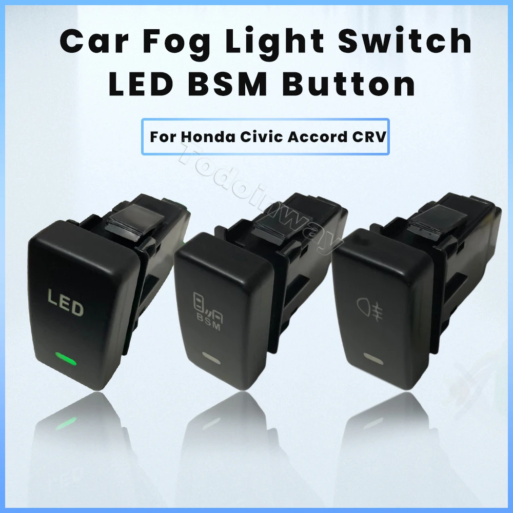 Interruttore Fendinebbia Auto Led Bsm Pulsante Lampada Di Monitoraggio Punto Cieco Per Honda Civic 2012-2014 Accord 2008 Crv Fit Odyssey Accessori