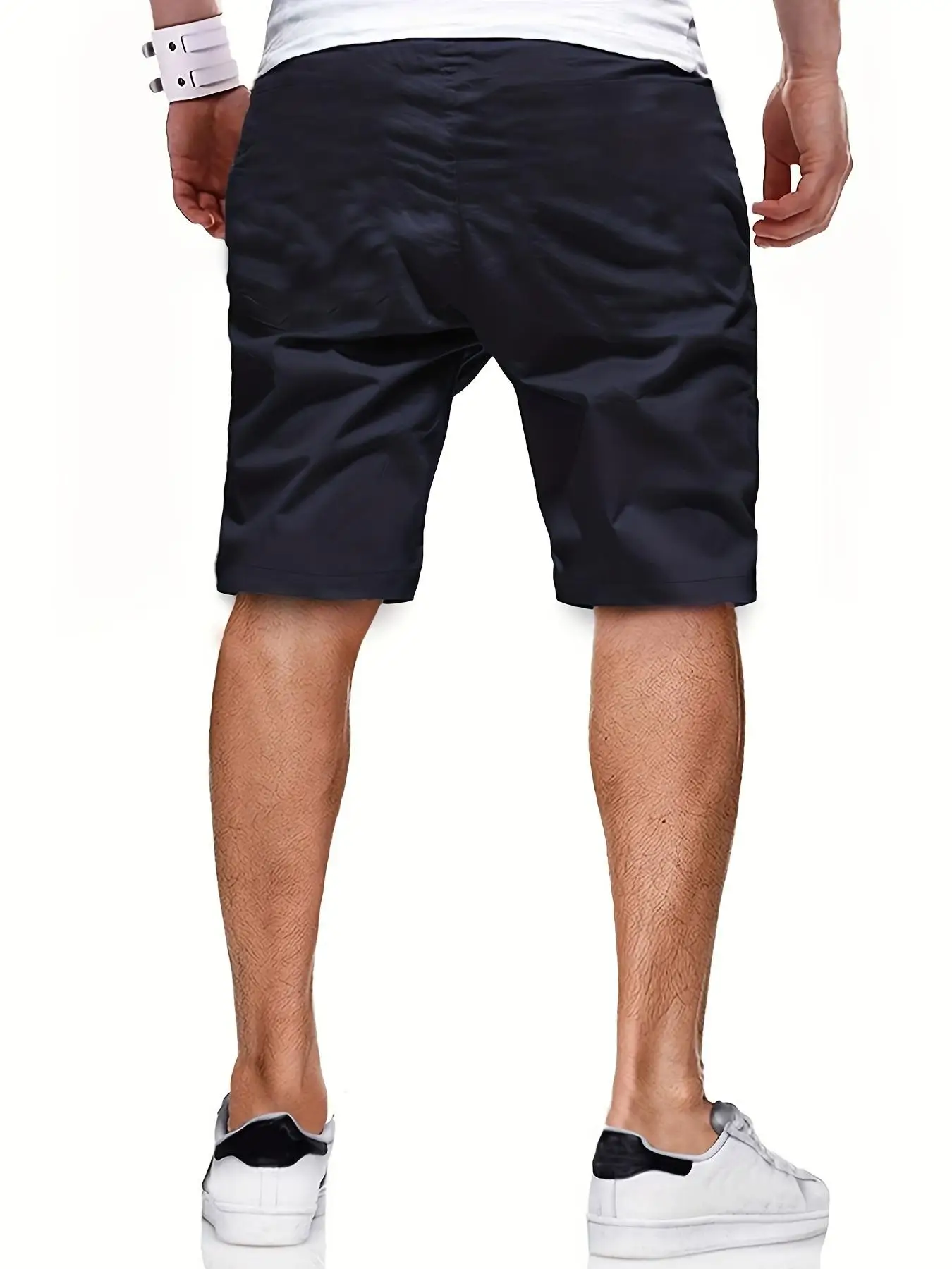 Neue Herren-Freizeitshorts, Bermuda-Shorts, Fitness-Jogging-Shorts, Vintage-Cargoshorts mit elastischem Bund – Detail 19