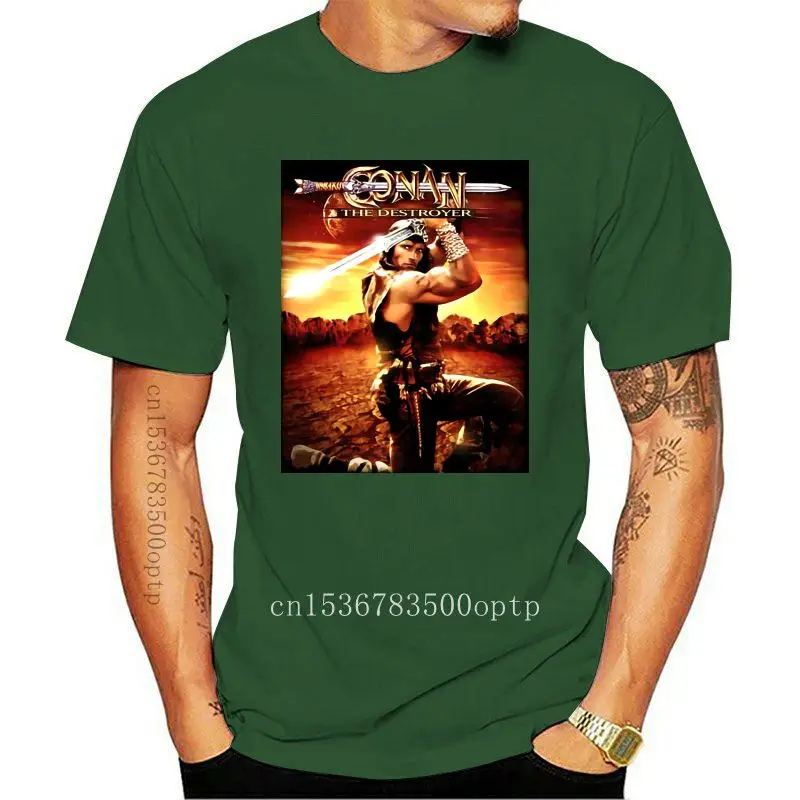 Camiseta de Conan the Destroyer v5 Постер черного цвета для всех высоких S...5XL камуфляжные