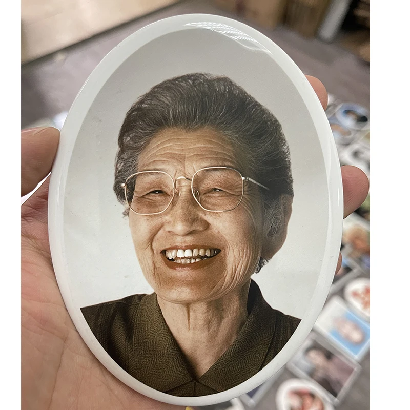 Targa Commemorativa In Gres Porcellanato - 10x20cm, Personalizzabile Con Foto E Nome, Per Lapidi - Foto 7